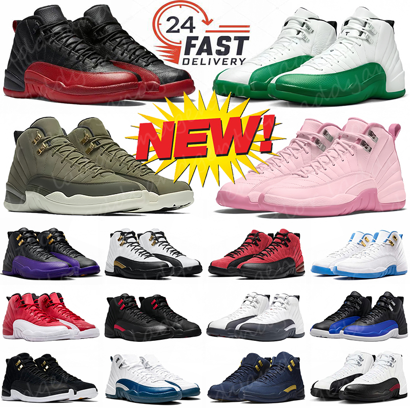 12 Basketball Shoes Men 12 Flu Game Green Pink Taxi Flip Master Field Purple Gym Red Dark Concord Brilliant Melo Cherry Outdoor Mens Trainers Sneakers With Box