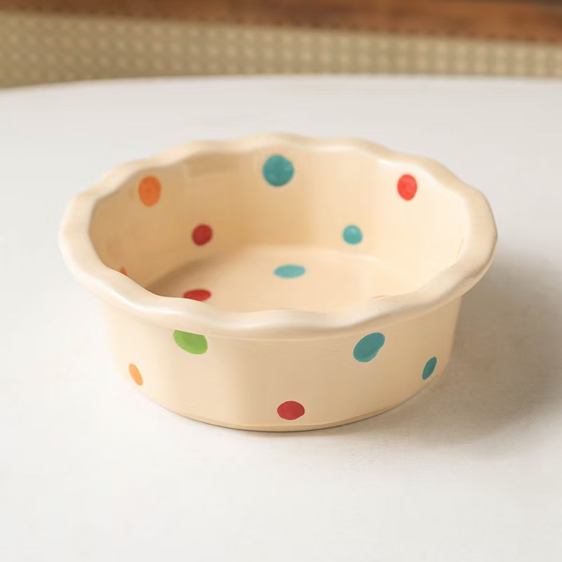 H1958 Upgraded ceramic tall cat and dog bowls, scientifically designed to protect the neck and prevent black chin, non-slip and tip-over resistant.