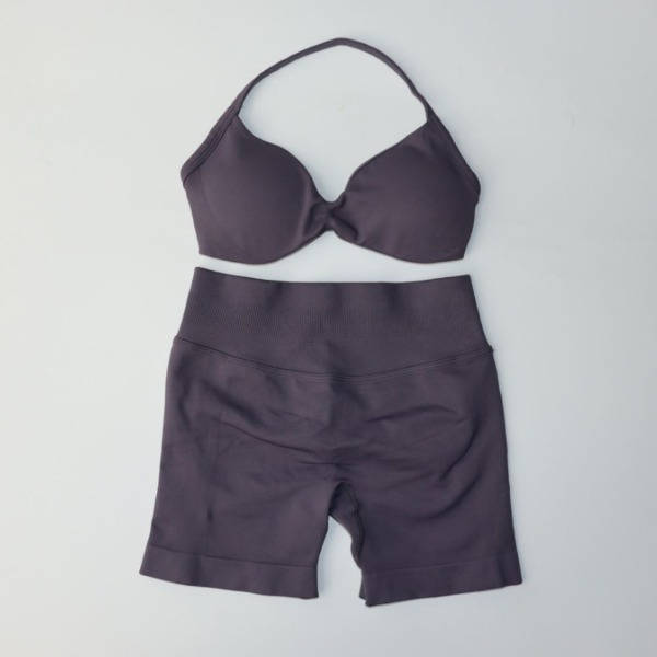 Impact Gym Set Women Seamless dfynes Yoga Set Fitness Clothing Gym Shorts Padded Tank Top Workout Vest Longline Outfits Sportswear Tracksuit