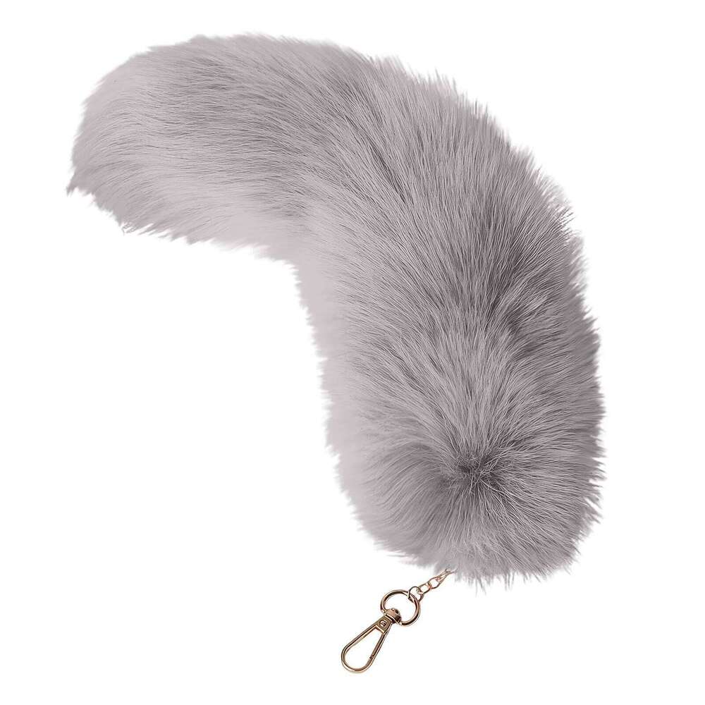 Fluffy Faux Therian Fox Tail Fur Key Chain Keychain Pendant Gift For Women Girl X251224