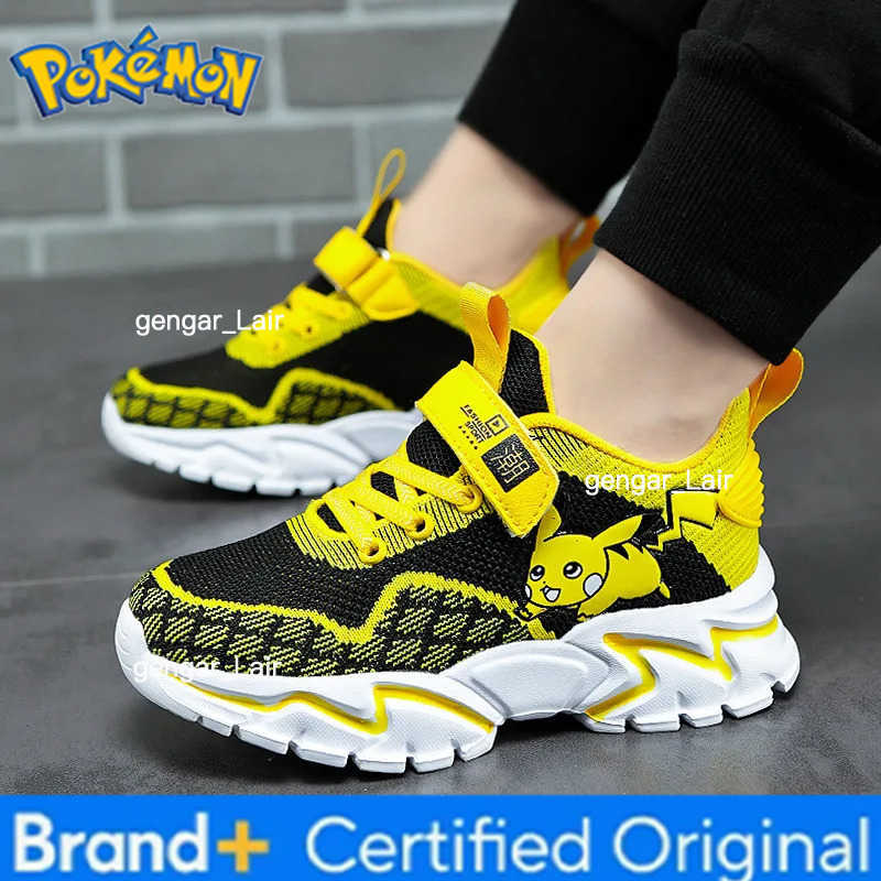 Pokemon Pikachu Children Sports Shoes Cartoon Fashion Anime Boy Girl Sneakers Student Casual Running Shoe Breathable Lightweight W251224