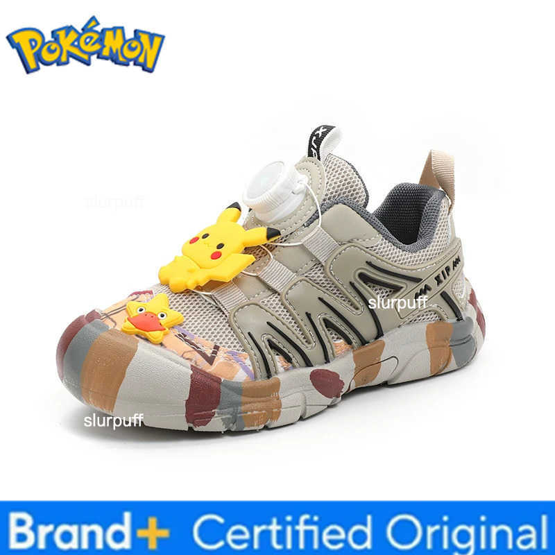Pokemon Child Casual Sport Shoes New Pikachu Sneakers Kids Tennis Shoes Boy Outdoor Hiking Shoes Rotating Buckle Summer Breathable W251224