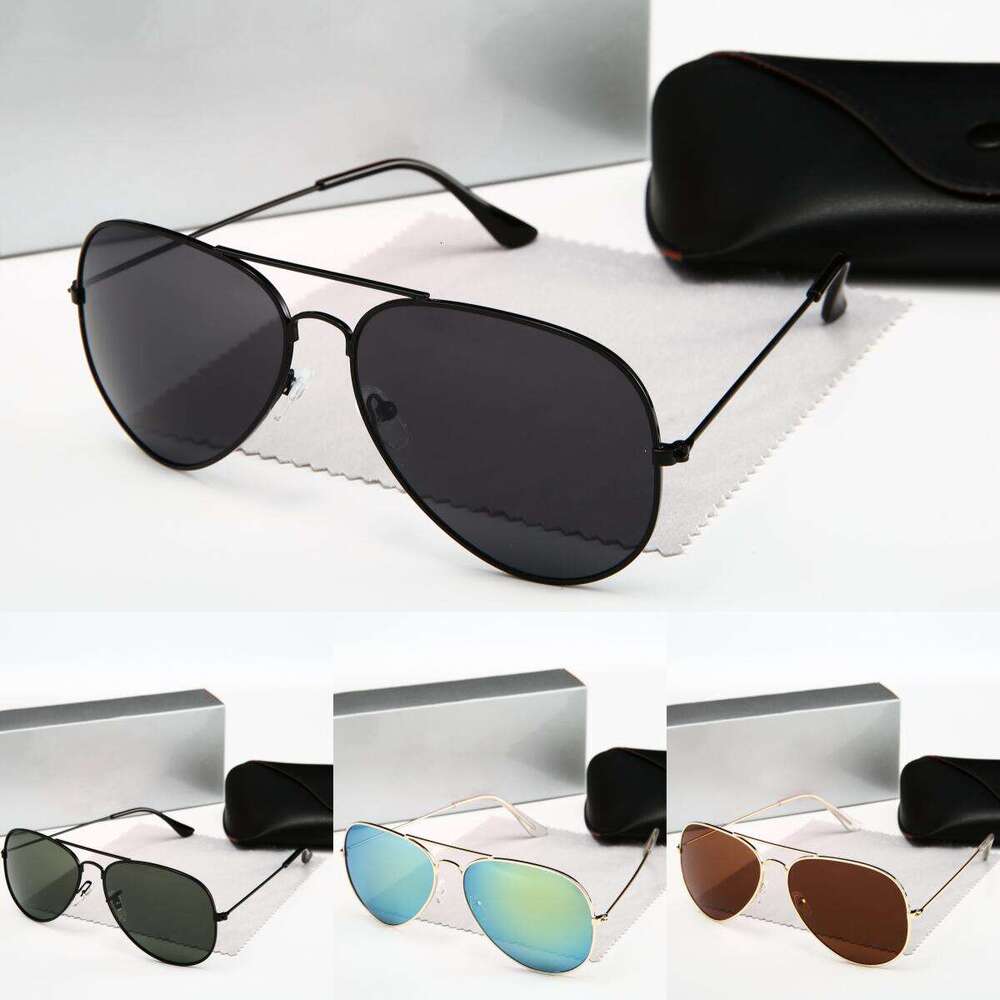 Free Shipping Designer Sunglasses UV400 Protection Teardrop shape Luxury Sunglasses Polished Silver Black Acetate Frame Green Lens Glasses lunettes de soleil