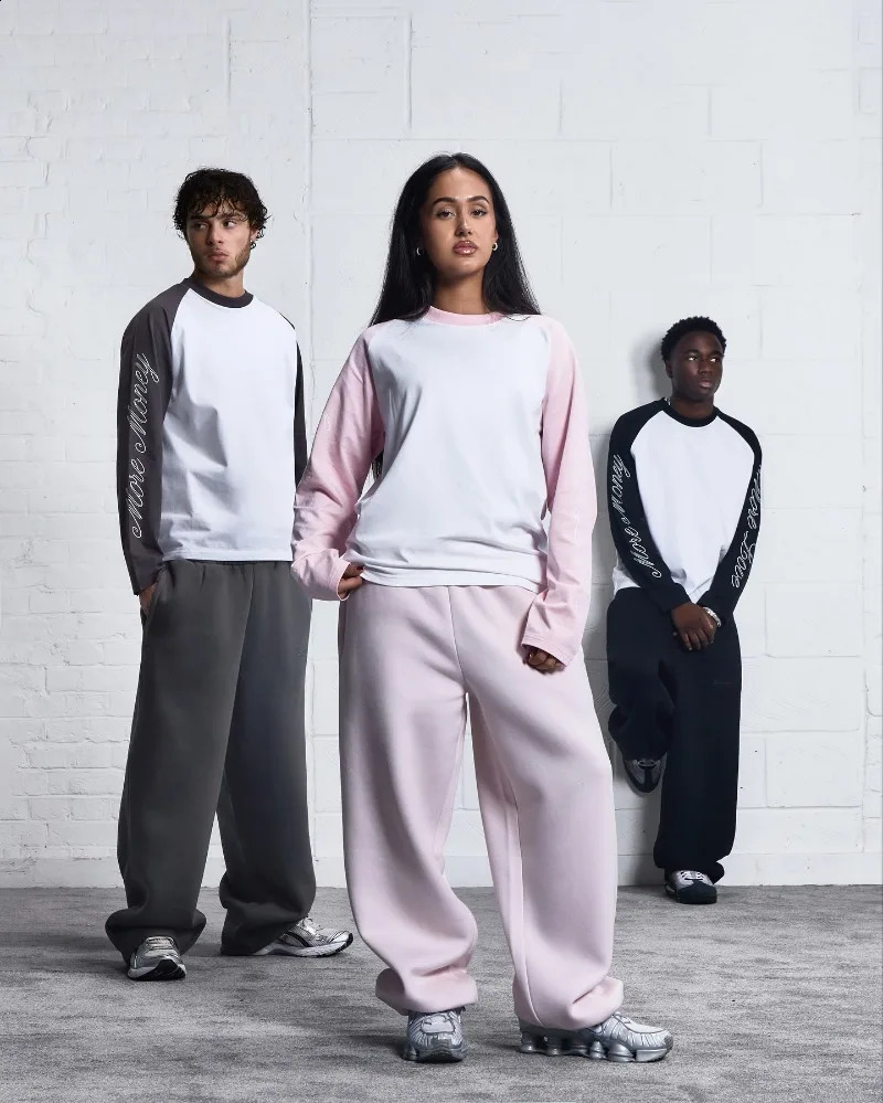 High Street Trendy Clothing Letter Striped Fake Two-piece Fashionable Long-sleeved Men Harajuku Retro Y2K Casual Loose Tops 251223