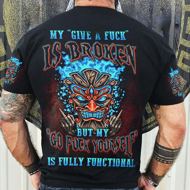 European and American hip-hop series digital printed men's street short-sleeved sport T-shirt top