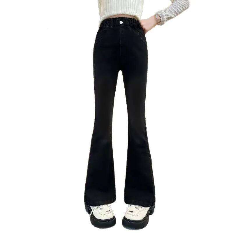Kids Classic Vintage Blue Flared for Teens Girl Fashion Bootcut Denim Pants Tweens Child Casual Boot Cut Jeans Trousers X251224