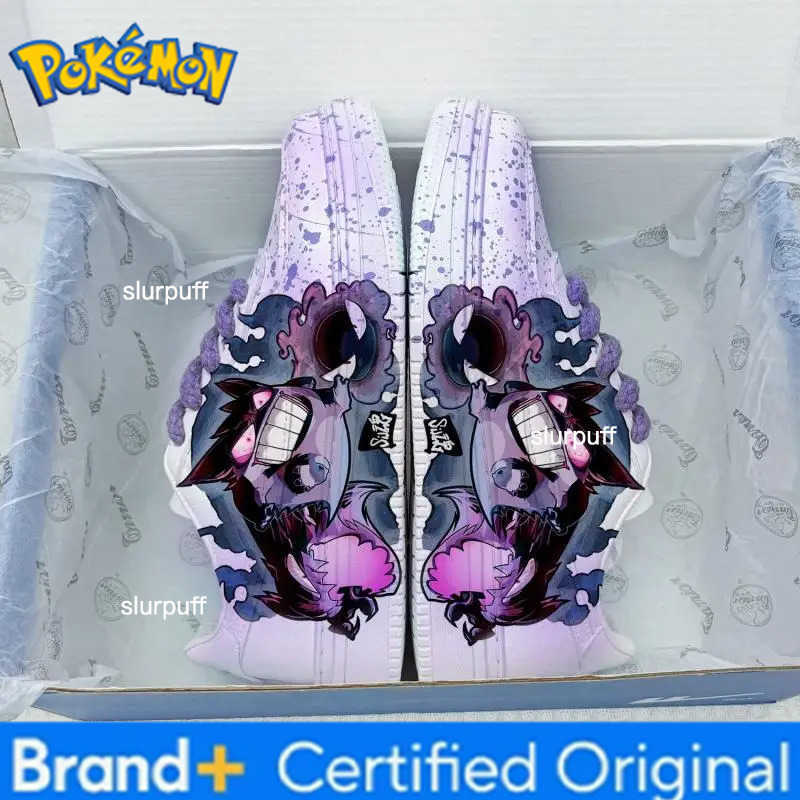Pokemon Kawaii Anime Hobby Gengar Cartoon Low-Top Canvas Shoes Wear Versatile Casual Shoes Outside Birthday Gift W251224