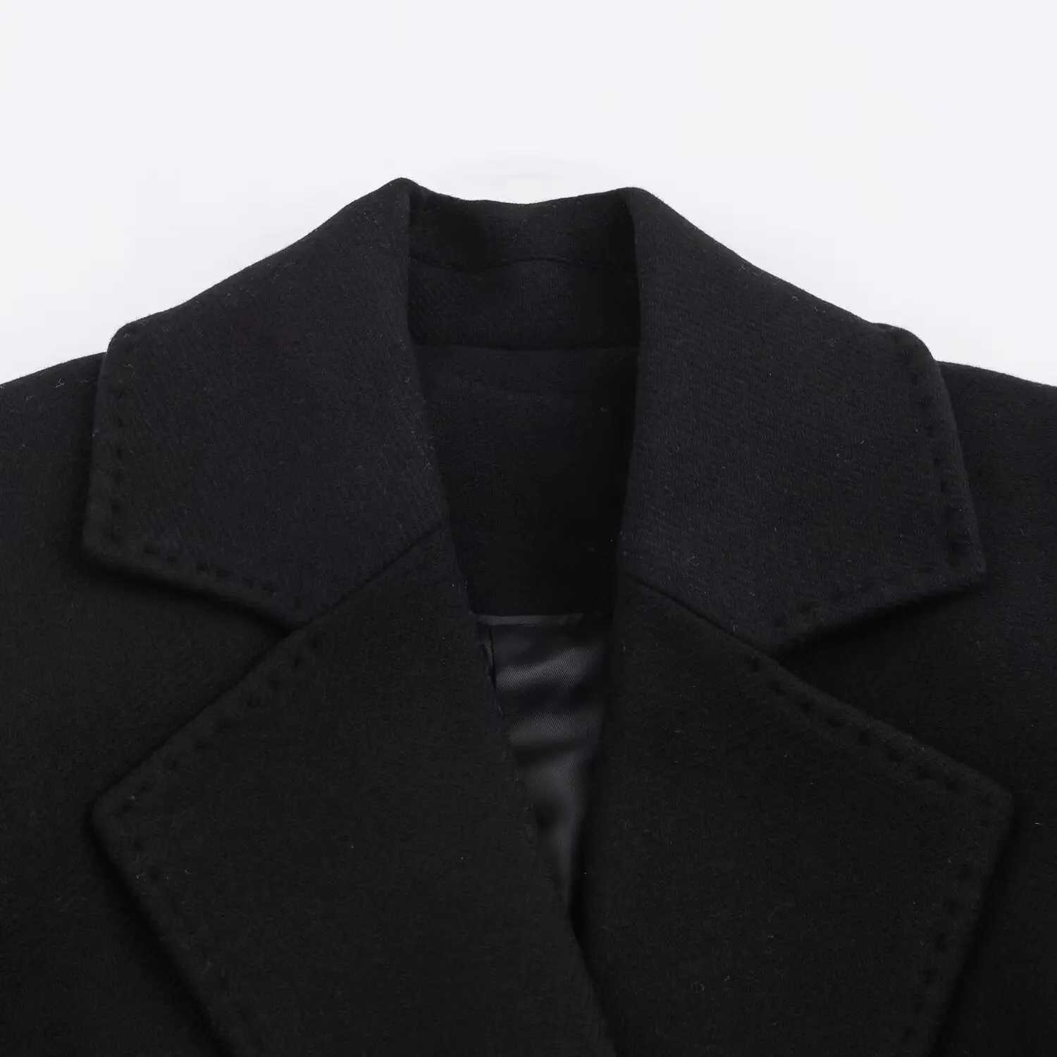 Autumn Womens Long Woolen Coat With Belt Turn-Down Collar Elegant Winter Female Solid Slim Coats Lady Jackets StreetwearT251224