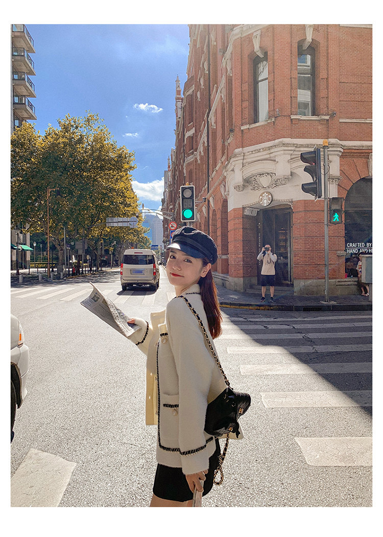 White Mink Cashmere Sweater Coat Women Autumn Winter Lazy Style Korean Retro Black Loose ONeck Knitted Cardigan Fashion Outwear