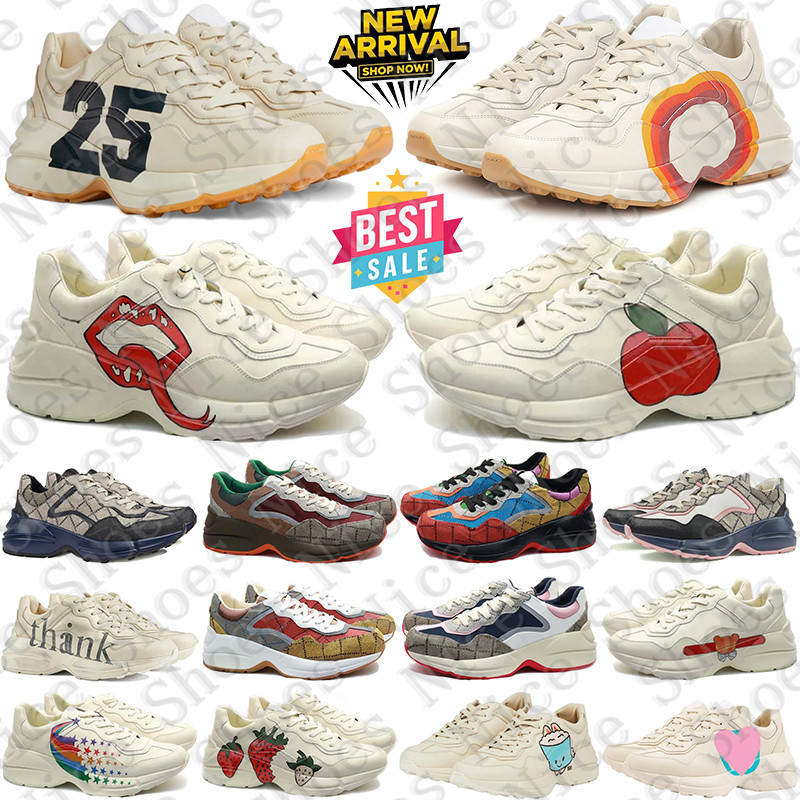 Designer Rhyton sneakers Shoes chaussure schuhe for mens womens schoenen scarpe men women trainers Zapato Plate-forme runners casual luxury