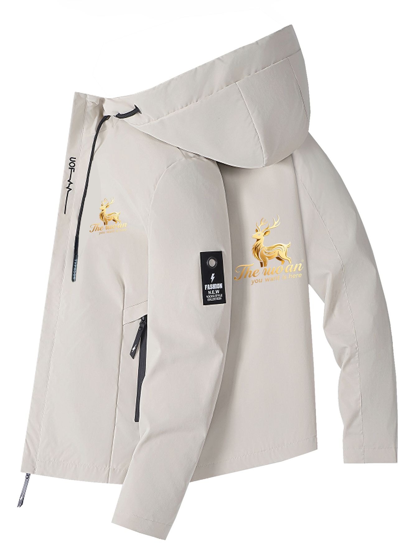 Men's Hooded Jacket - Autumn Casual Wear with customized logo pattern