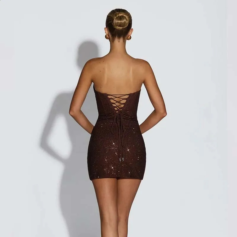 Townlike Beading Sequin Slim Bodycon Dress Women Mini Summer Dress Evening Nightclub Sexy Party Dresses 251223