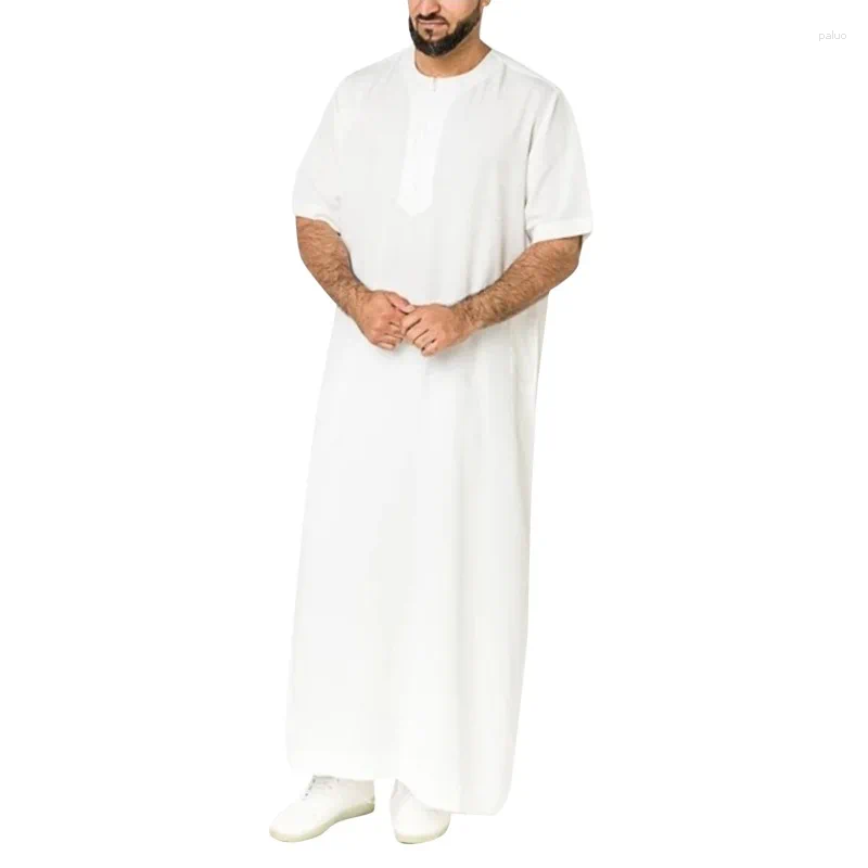 Ethnic Clothing Muslim Middle Eastern Arab Malaysian Men's Shirt Zip Robe