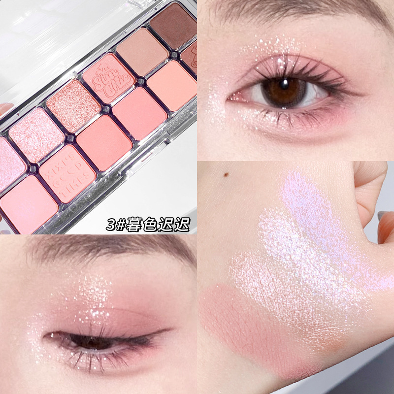 Xixi Misty Muse Twelve-Color Eyeshadow Palette Earthy Pearlescent Shimmer Multi-Color Eyeshadow Blush Palette