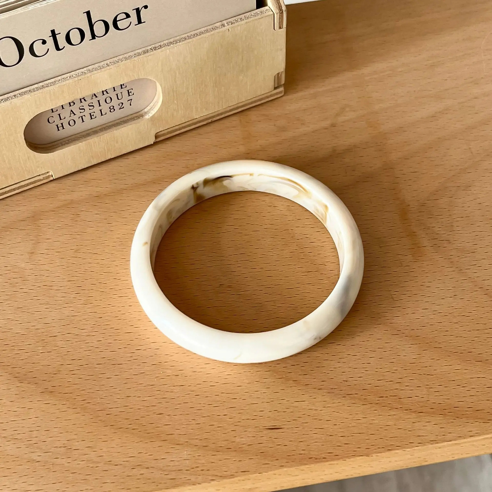 Smudged Resin Fine Bracelets for Women Vintage Acrylic Korean Fashion Jewelry Elegant Easy Match Simple Pulseras 251219