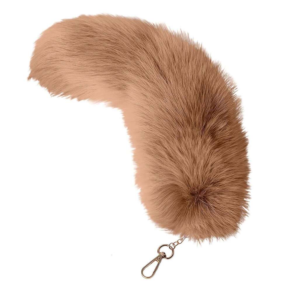 Fluffy Faux Therian Fox Tail Fur Key Chain Keychain Pendant Gift For Women Girl X251224