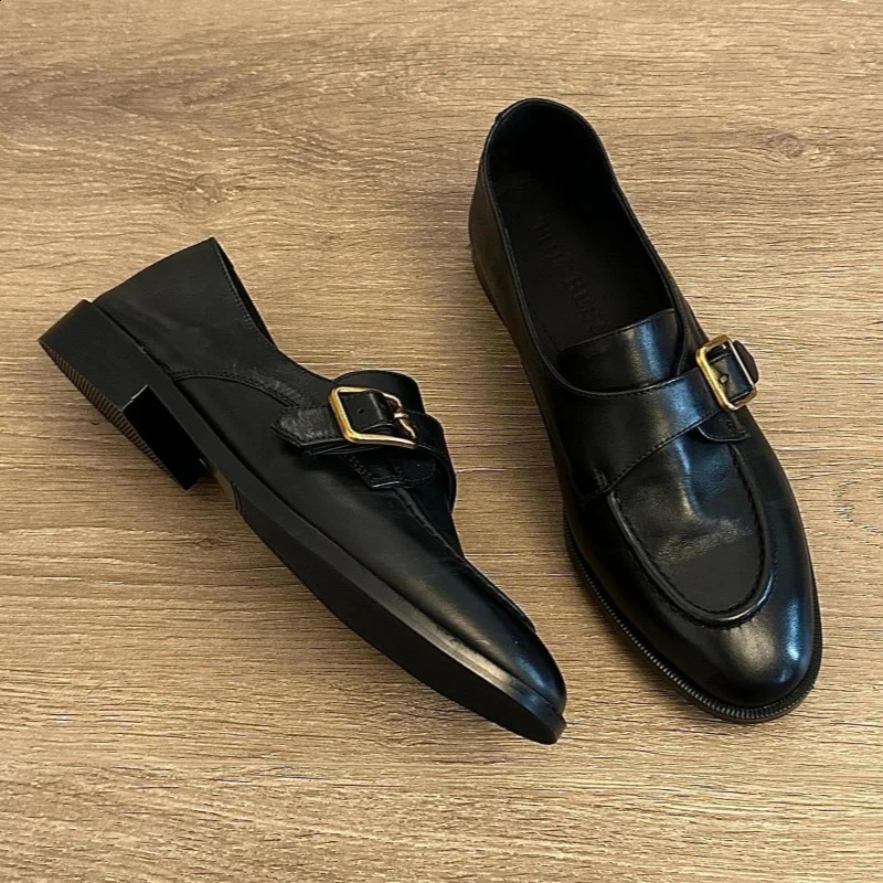 Retro Britsh Style Womens Loafers Spring Autumn Casual Fashion Slip On Round Toe Office Work Flat Shoes Zapatillas Mujer 251223