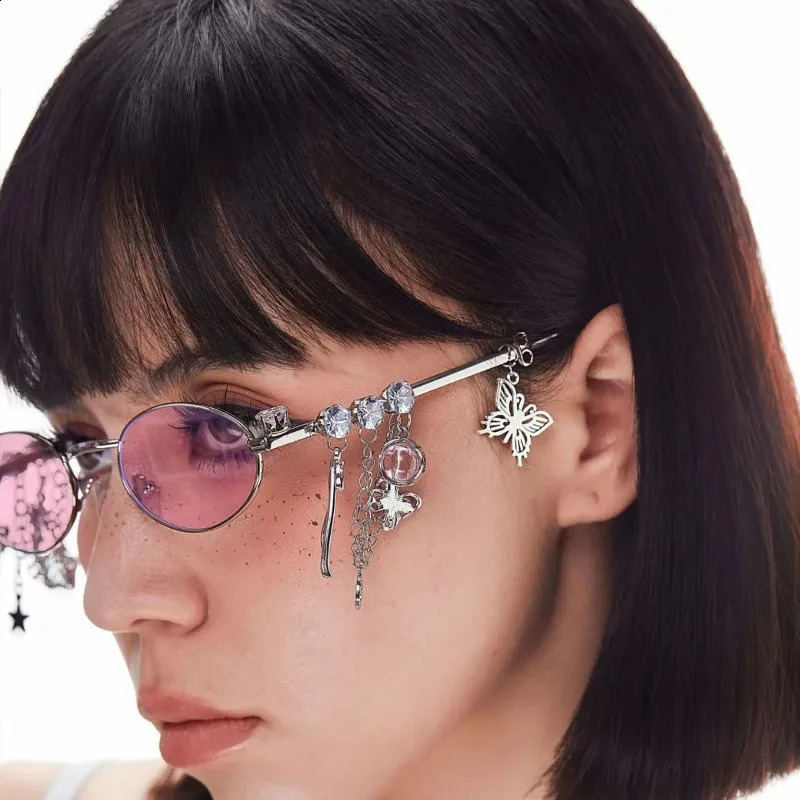 Sweet Cool Star Small Frame Elliptical Glasses Japanese y2k Spicy Girl Style Anti Blue Light Glasses 251223