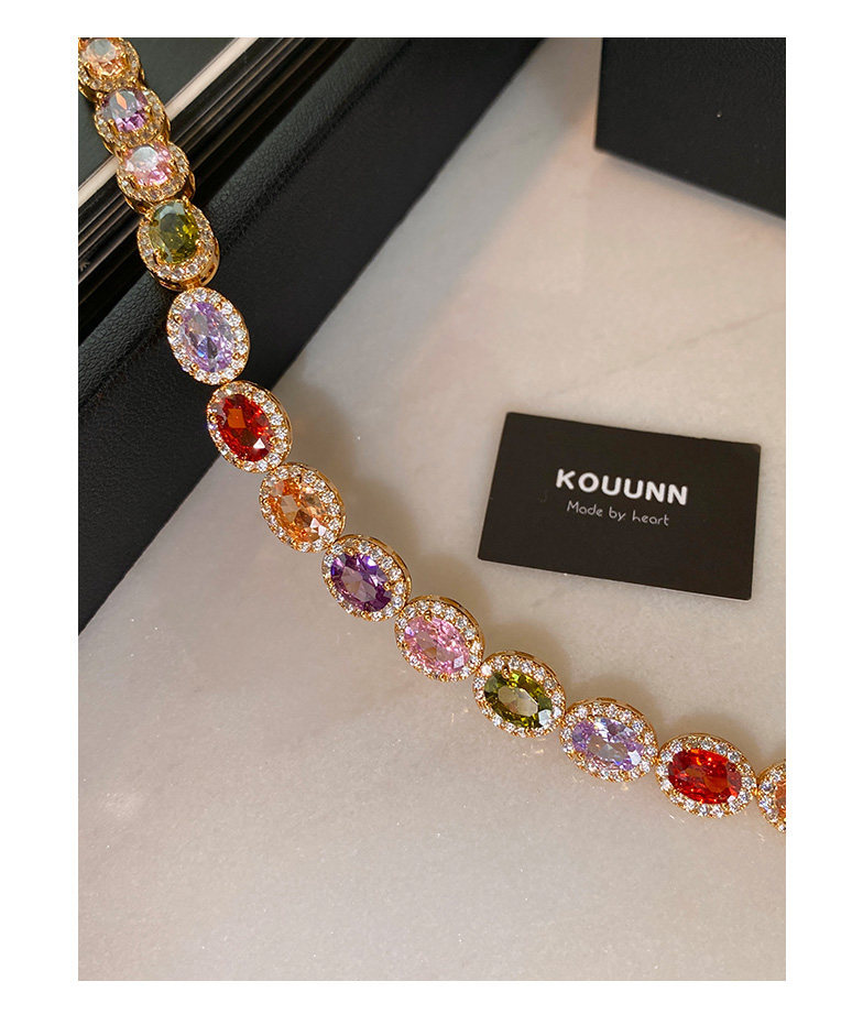 French Zircon Oval Clasp Palace Style Exquisite Elegant Temperament Bracelet Light Luxury High-end Feel Women's Jewelry - view 8