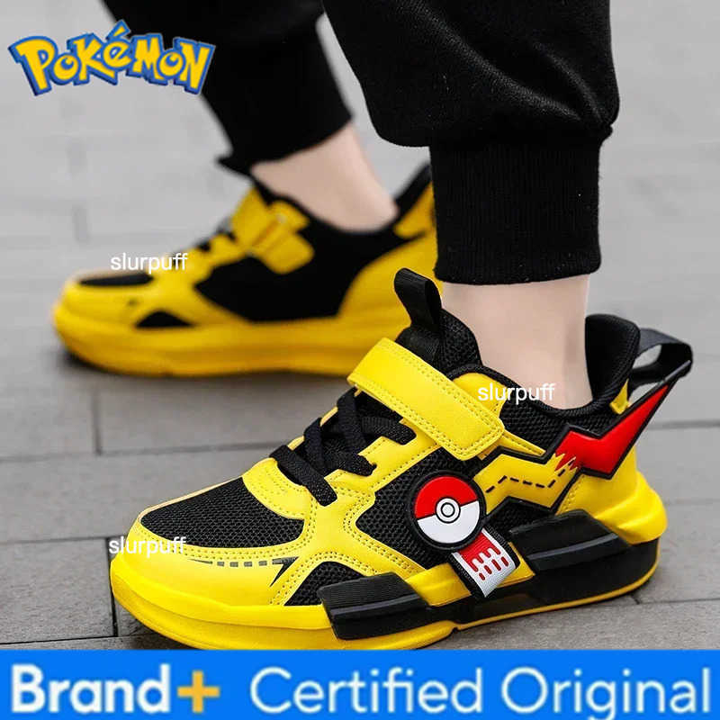 Pokemon Kid Casual Sneakers Pikachu Children Cartoon Sports Shoes Boy Girl Student Running Shoe Breathable Lightweight Size EU28-39 W251224