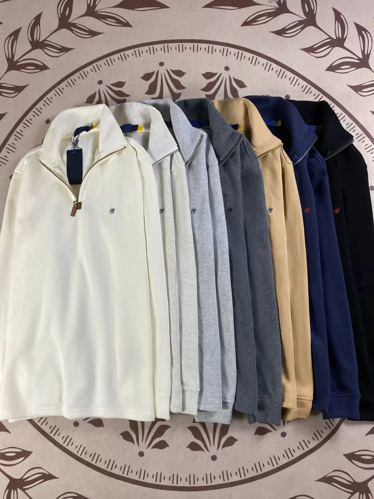 polo sweater men quarter zip designer knit sweaters mens pullover uomo half zipper luxury casual small horser jumper autumn wool women hoodie chandail