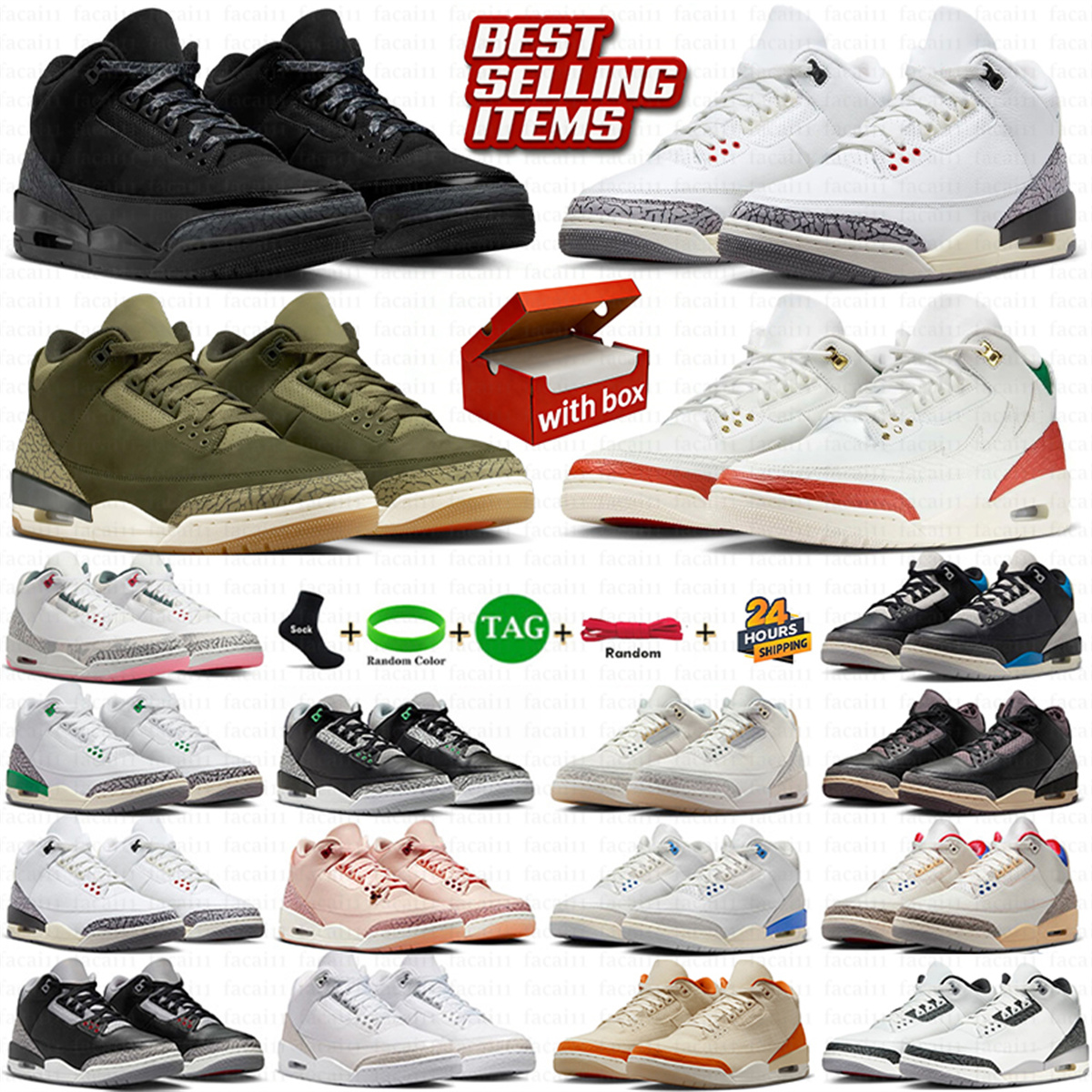 With Box Jump Pure Money 3s basketball shoes 3 Midnight Navy Green Glow White Cement Fire Red Pine Green Cardinal Racer Blue Dark Iris UNC man Mens Women Trainer Sneaker