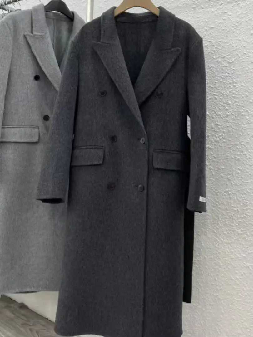 Fashion Double-Sided Wool Coat Womens Autumn And Winter New Style Suit Collar High-End Mid Length JacketT251224