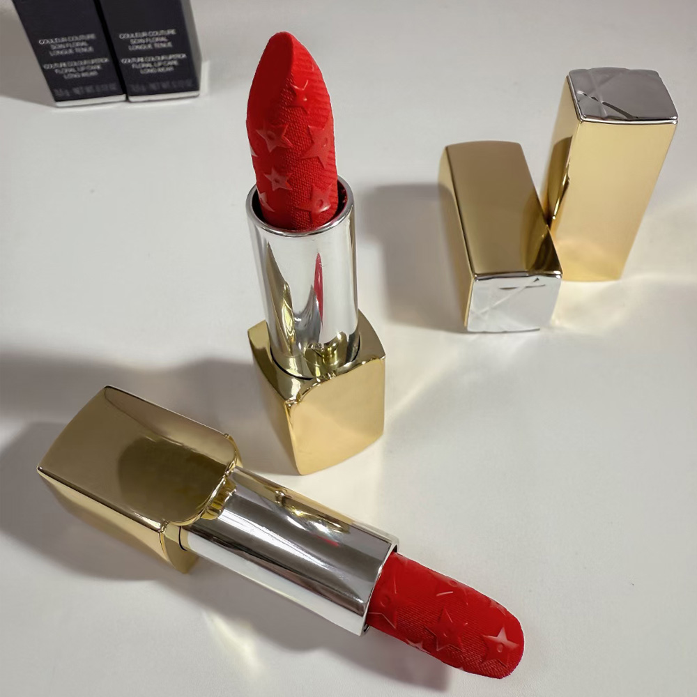 Top Quality New 2025 Limited Edition Gold Tube Designer Lipstick 3.5g Rouge Woman Lips Velvet Matte Lipstick Floral Lip Care Long Wear
