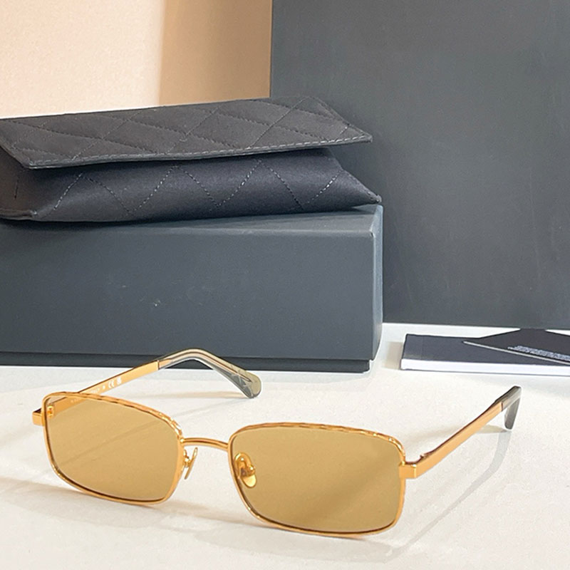 New Trendy Womens Sunglasses Metal Rectangular Luxury Frame Polarized Lens UV400 Protective Outdoor Dressing Millennium Hot Girl Style 4295