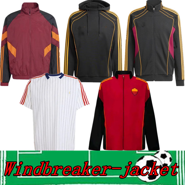 25 26 Special edition AS Training suit soccer tracksuits ABRAHAM 2025 2026 PAREDES DYBALA MANCINI ZALEWSKI EL SHAARAWY ROME tracksuit embroidery windbreaker Fan