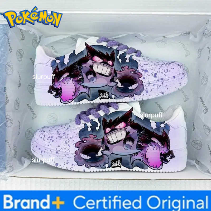 Pokemon Kawaii Anime Hobby Gengar Cartoon Low-Top Canvas Shoes Wear Versatile Casual Shoes Outside Birthday Gift W251224
