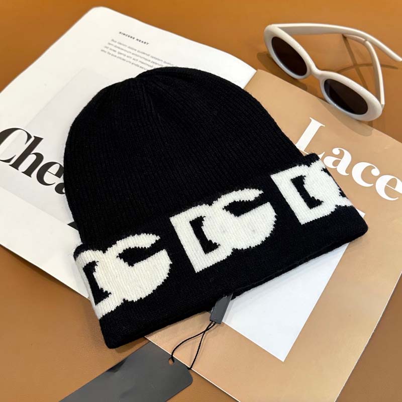 Winter Warm Knit Designer Beanie Wool Cap Classic Letters Men And Women High Quality Brimless Penny Hats