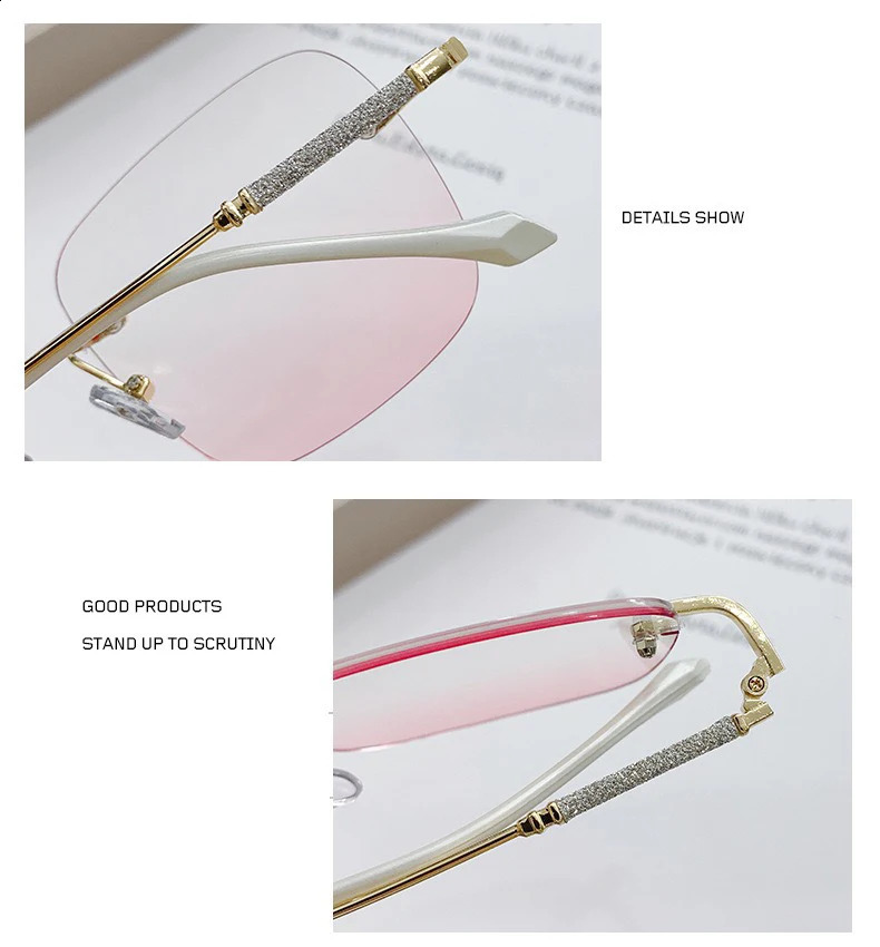 Rimless glasses without makeup pure desire large frame blush glasses flat glasses 251223