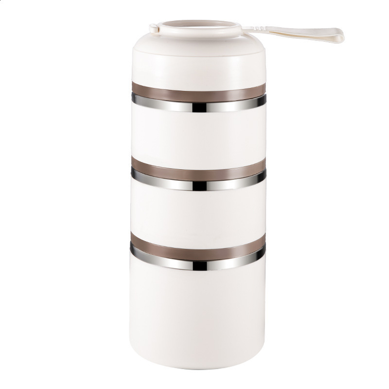 WORTHBUY Cute Japanese Thermal Lunch Box Leak-Proof Stainless Steel Bento Box For Kids Portable Picnic School Food Container Box LJ200826