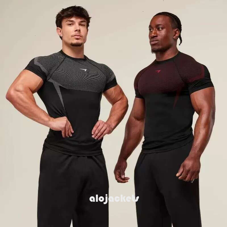 2026 GYM sharks mens onyx T-Shirts Gym Clothing Men Fitness Vintage sweatshirt Oversized Cotton Round Neck ShoSlve Sports Long-Sleeved Run Fitness Vest Casual