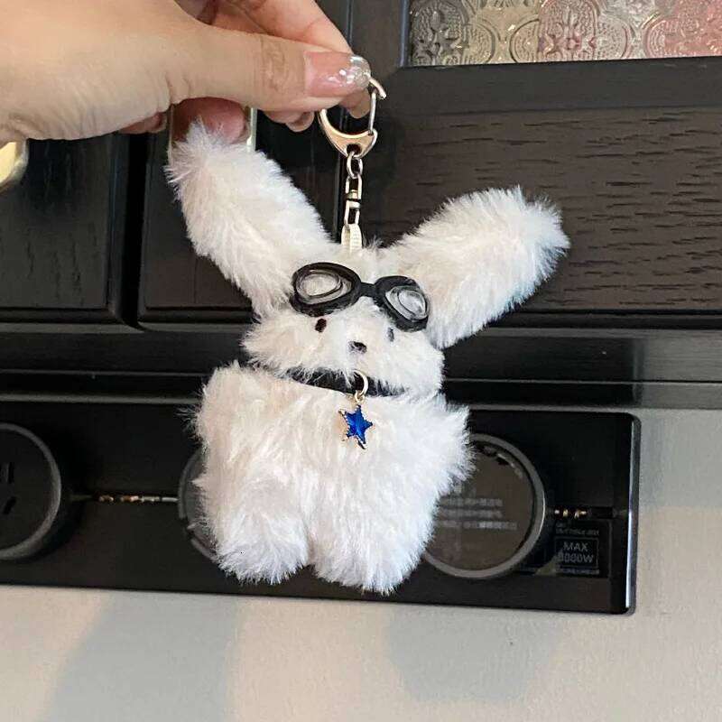 IFYOUOO Cute Plush Rabbit Doll Key Chains Ring Woman Bag Charms Accessories Toy Car Keyring Party Gift Trinket Gifts for Friends X251224