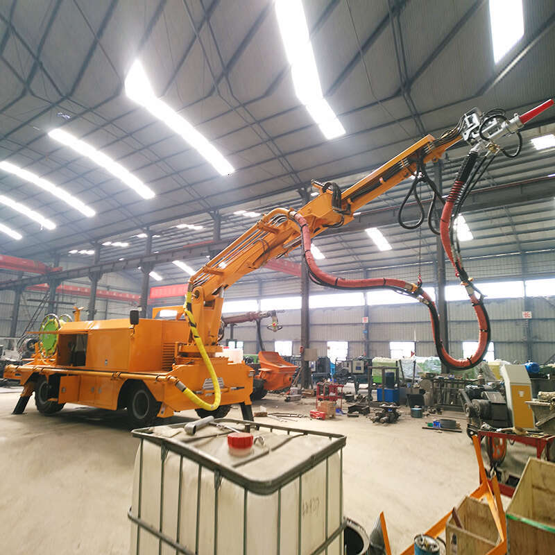 Tunnel support concrete truck type Wet spraying machinery Mine shotcrete trolley for construction