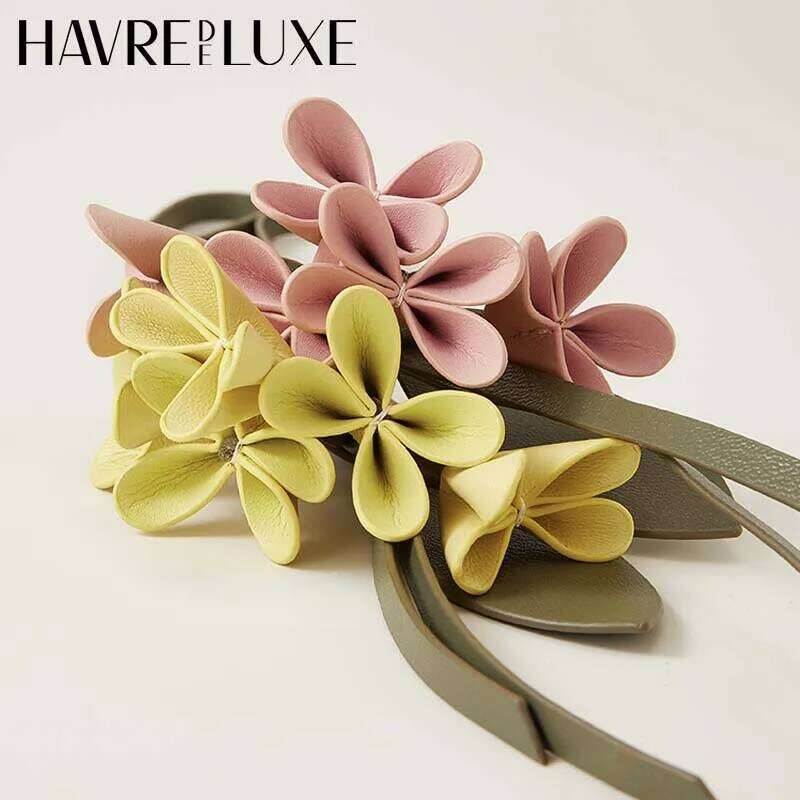 Cowhide Flower Charm Leather Design Osmanthus Decoration Handmade Diy Bag Accessory Gift. X251224