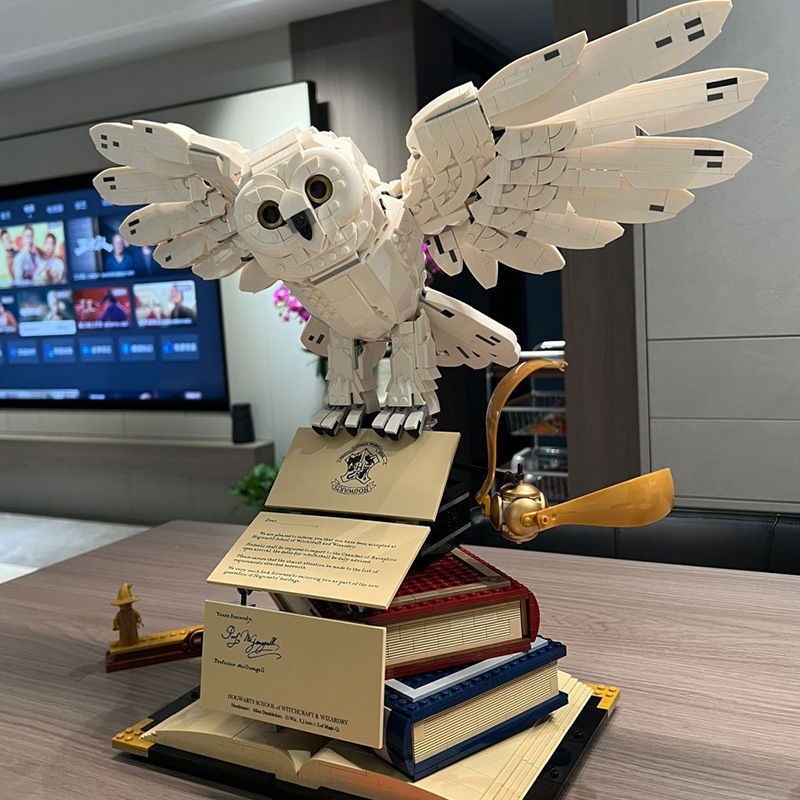Cross-border building blocks Harry Potter Hedwig Owl Assembly Toy Large Model Gift Free Shipping