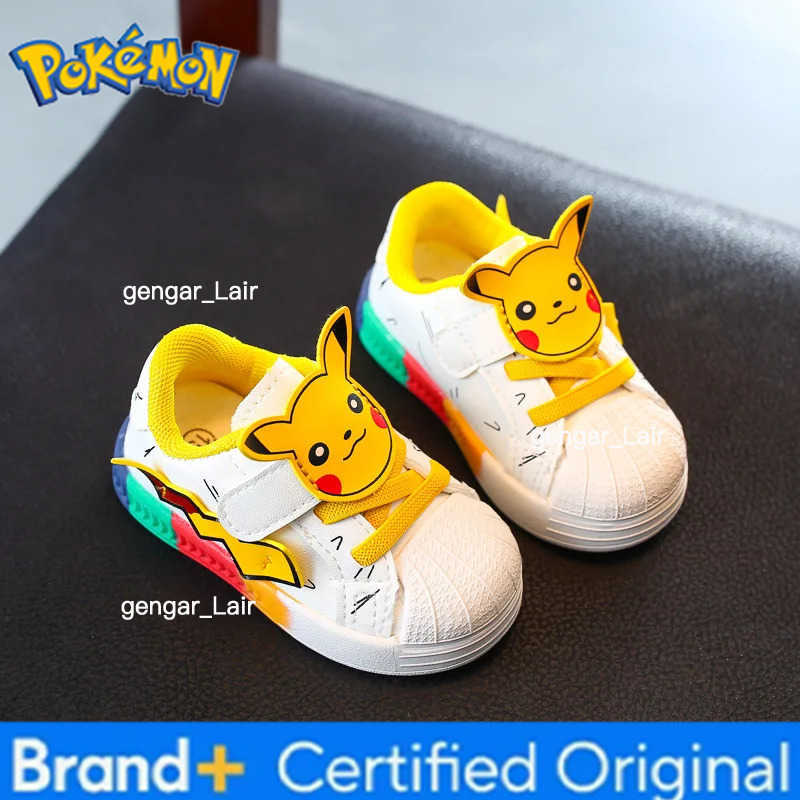 Pokemon Pikachu Baby Shoes Cute Cartoon Baby Non-slip Casual Shoes Boys Girls Toddler Shoes Sneakers Kids Outdoor Shoes Toys W251224