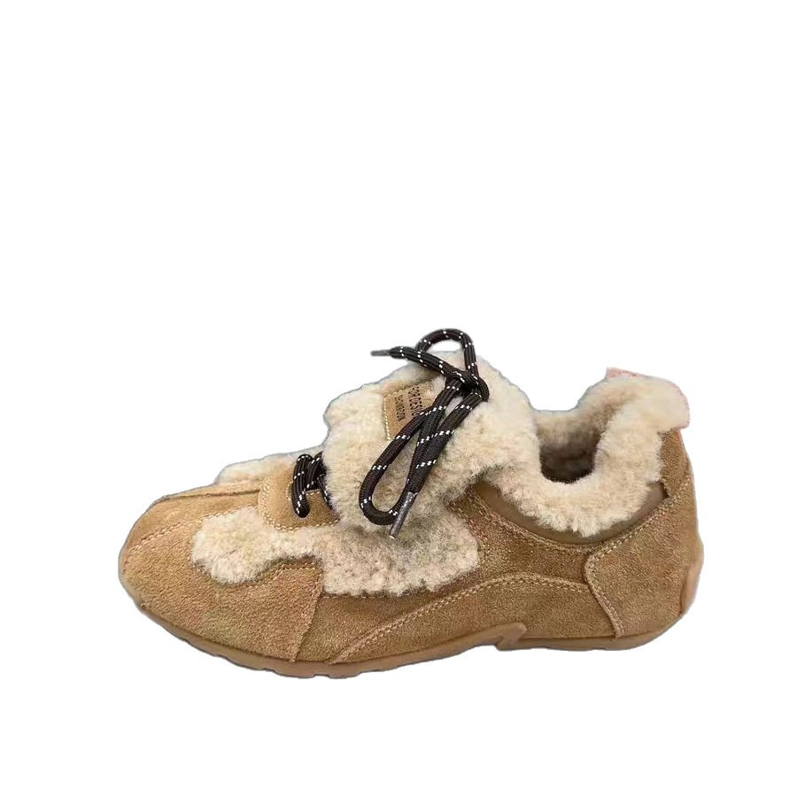 2025 Spring Thick-Soled German Training Shoes for Women, New Style Nubuck Leather Chunky Cute Casual Sneakers ddmythur