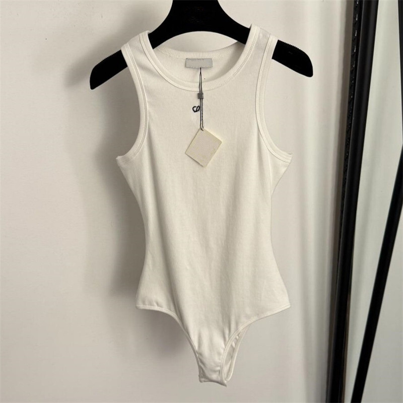 Designer Tank Top Jumpsuit Women Fashion INS Tanks Camis Round Neck Vest Bodysuit Slim Fit Stretch Sexy Sleeveless Tight Tops