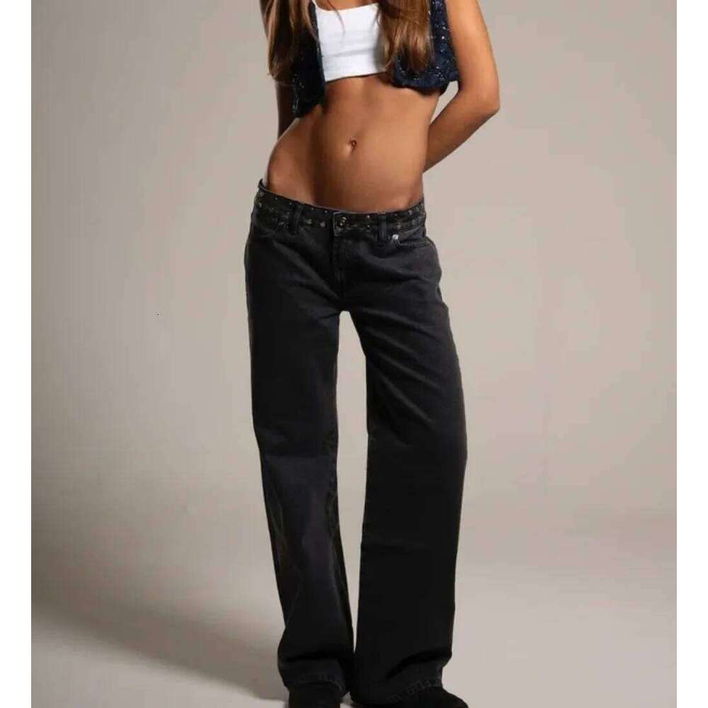 Vintage Five-Pointed Star Print High Waited Woman Street Harajuku Baggy Jeans Women Clothing Casual Straight Denim Pants X251224