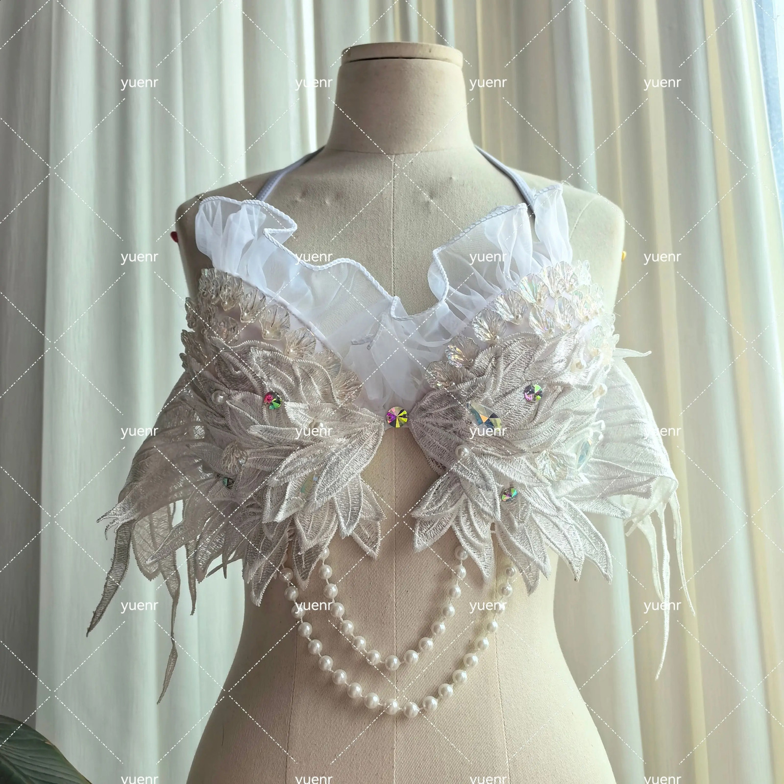 Original Handmade Shell Sequins Electric Festival Performance Bikini Swimsuit Oceanarium Diving Shooting 251223