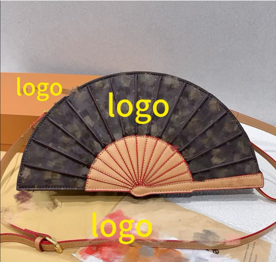 12A Quality Designer Pleated Shoulder Bags Real Gram Patter Calfskin Leather Flap Bags Gold-Tone Hardware Zipper Closure Handbags Luxury Hot Season Fan Shape Purse