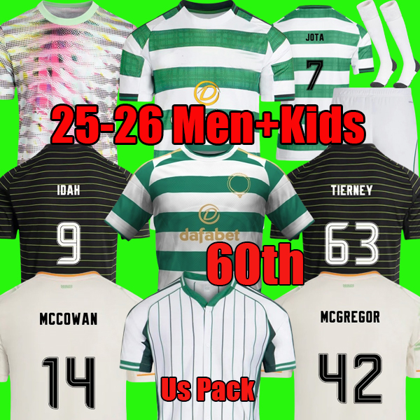 Top thailand quality 2025 2026 soccer jerseys celticfc 25 26 celts home green Third 3rd Kit football shirts men kids sets socks Irish Origins jersey 60th-anniversary