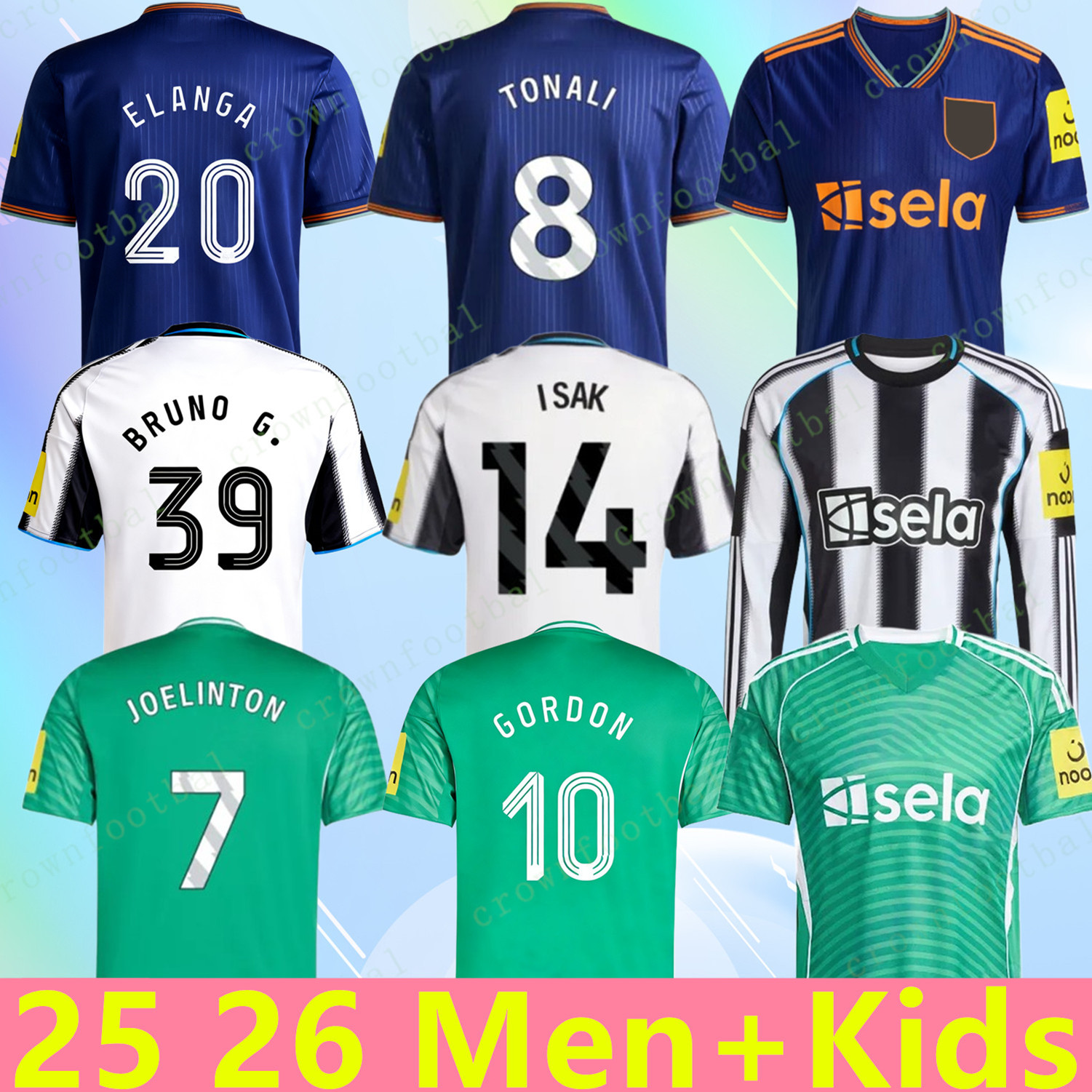 newcastled utd 2025 2026 Soccer Jerseys newcastle Bruno G Elanga Gordon Botman Joelinton Tonali Livramento Willock Krafth NUFC 25 26 football shirt mens kids kit