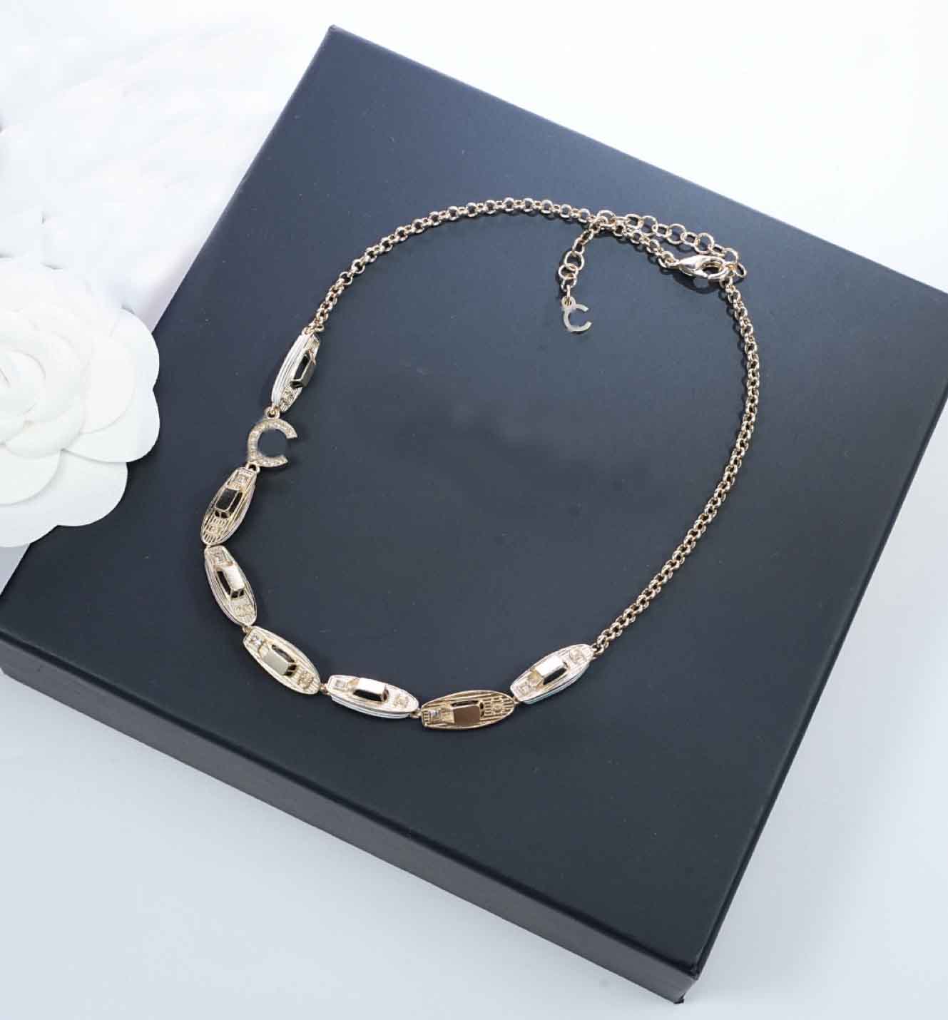 2026 Luxury quality charm pendant necklace with diamond and in 18k gold plated have stamp PS6211B