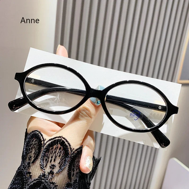Y2K Retro Oval Frame Glasses Women Female Sweet Cool Eyewear Trend Reading Computer Anti Blue Light Eyeglasses Myopia Glasses 251223