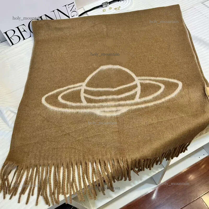 Designer west wood Scarf Fashion Woods Empress Dowager Grand Saturn Wool Scarf for Women Autumn Winter Wool Shawl Saturn Embroidery viviennely west wood Scarfs 555